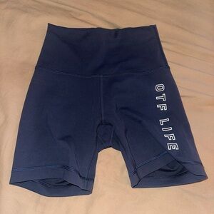 orangetheory x lululemon wunder train biker shorts
